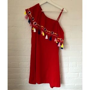 Cool red off the should dress